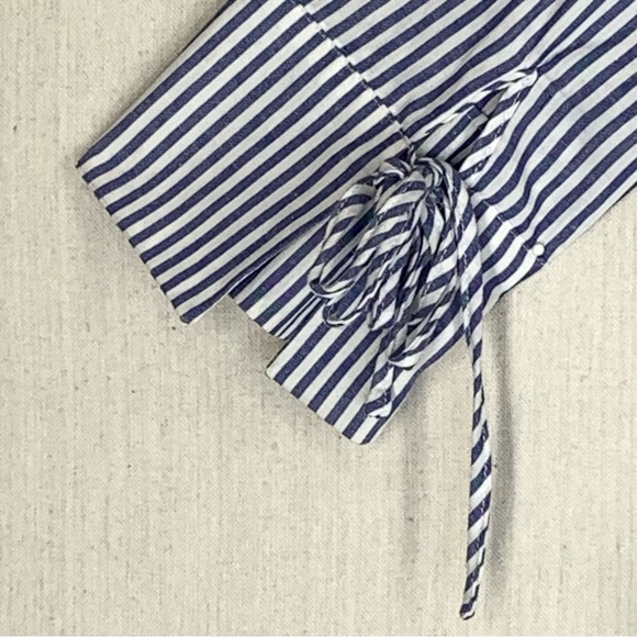 Passport~NWT~Flared Waist~Cropped~3/4 Sleeve~V-neck‎ Women’s Top w/ Collar~Sz Lg - Picture 6 of 12